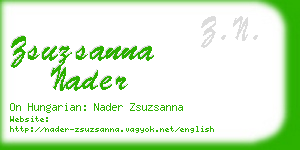 zsuzsanna nader business card
